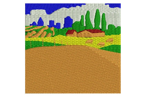 Barley Field Under the Blue Sky