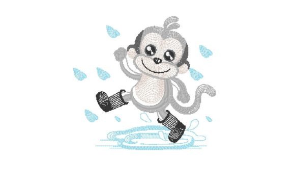 Cute Monkey: A Charming Embroidery Design for Meaningful Personalized Gifts