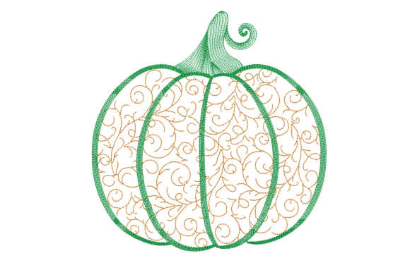 Vintage Pumpkin: A Warm, Rustic Thanksgiving Embroidery Staple